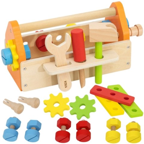 Viga Toys Viga Skrzynka Na Narzędzia Zestaw Drewniany Viga Toys Viga Skrzynka Na Narzędzia Zestaw Drewniany