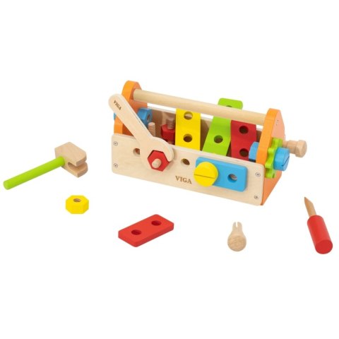 Viga Toys Viga Skrzynka Na Narzędzia Zestaw Drewniany Viga Toys Viga Skrzynka Na Narzędzia Zestaw Drewniany