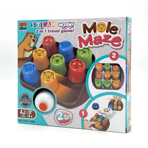 Woopie WOOPIE IQ Gra Logiczna Edukacyjno-Strategiczna 2w1 Kółko i Krzyżyk 8szt