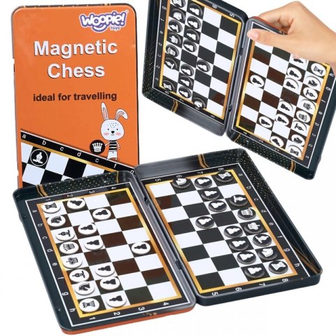 Woopie WOOPIE IQ Gra Szachy Warcaby Magnetyczne 2w1 Podróżna Kieszonkowa 10 sztuk