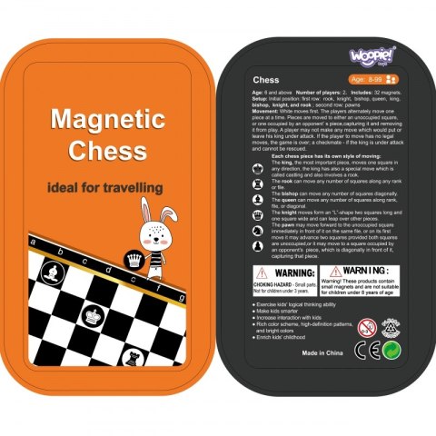 Woopie WOOPIE IQ Gra Szachy Warcaby Magnetyczne 2w1 Podróżna Kieszonkowa 5 sztuk