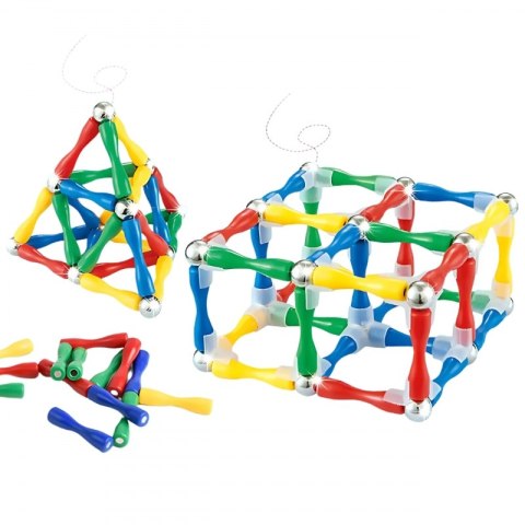 Woopie WOOPIE Klocki Magnetyczne Konstrukcyjne 3D 128 el. XXL