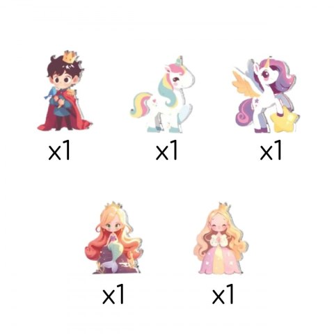 Woopie WOOPIE Klocki Magnetyczne Konstrukcyjne 3D Zestaw Edukacyjny Bajkowy Zamek 55el.