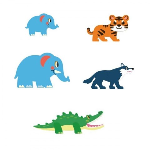 Woopie WOOPIE Klocki Magnetyczne Konstrukcyjne 3D Zestaw Edukacyjny Zwierzęta Dżungli 45el.