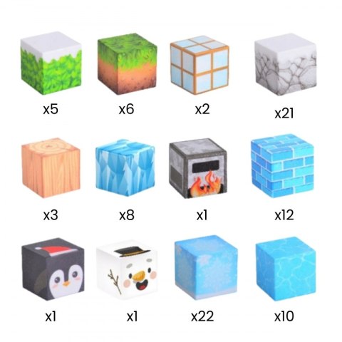 Woopie WOOPIE Klocki Magnetyczne Konstrukcyjne Zimowy Świat klocków