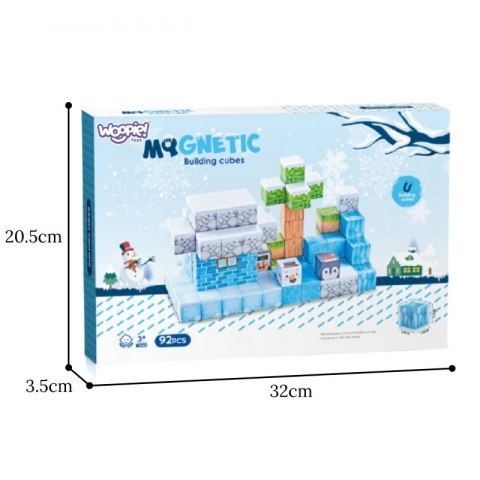 Woopie WOOPIE Klocki Magnetyczne Konstrukcyjne Zimowy Świat klocków