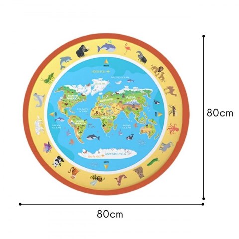 Woopie WOOPIE Magiczna Mata Wodna do Malowania Okrągła ZOO 23 el.