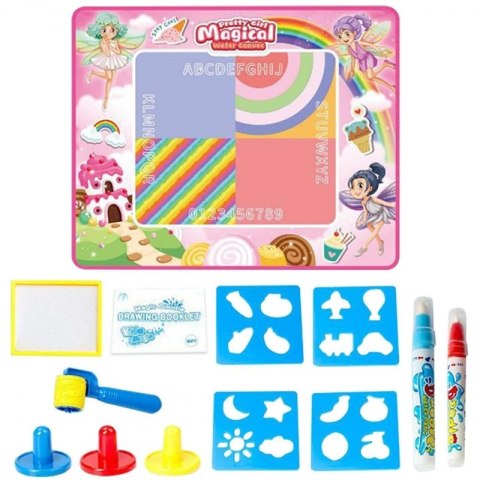 Woopie WOOPIE Mata Wodna do Malowania XXL 100x80cm Wróżki Różowa