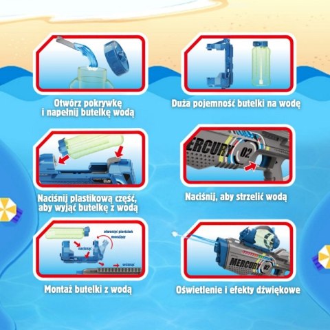 Woopie WOOPIE Pistolet na Wodę Elektryczny Automatyczny Merkury