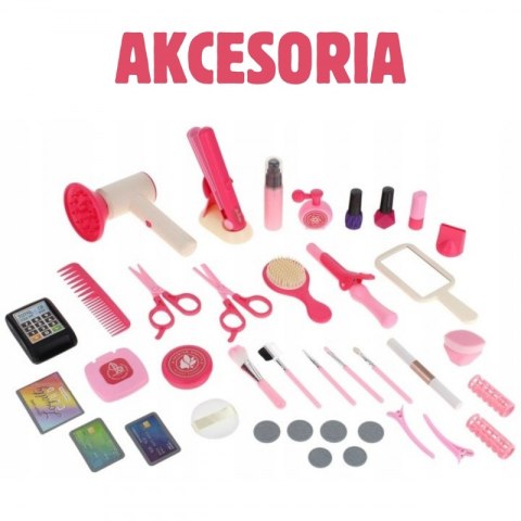 Woopie WOOPIE Salon Fryzjerski Kosmetyczka w Kuferku 2w1 43 el.