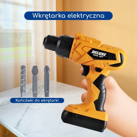 Woopie WOOPIE Zestaw Narzędzi Małego Majsterkowicza z Wkrętarką w Walizce 39el.