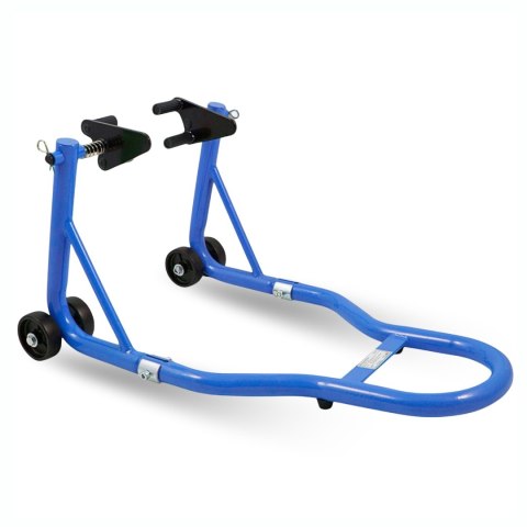 E-hurtownia Stojak motocyklowy przedni niebieski stalowy 250 kg regulowany wytrzymały E-hurtownia Stojak motocyklowy przedni niebieski stalowy 250 kg regulowany wytrzymały