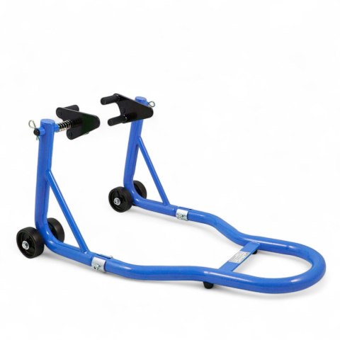 E-hurtownia Stojak motocyklowy przedni niebieski stalowy 250 kg regulowany wytrzymały E-hurtownia Stojak motocyklowy przedni niebieski stalowy 250 kg regulowany wytrzymały