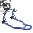 E-hurtownia Stojak motocyklowy tylny stalowy 250 kg niebieski regulowany na tylne koło E-hurtownia Stojak motocyklowy tylny stalowy 250 kg niebieski regulowany na tylne koło