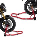 E-hurtownia Stojaki motocyklowe na przód i tył czerwone stalowe 250 kg regulowane E-hurtownia Stojaki motocyklowe na przód i tył czerwone stalowe 250 kg regulowane