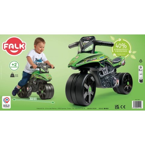 FALK FALK Jeździk Racing Zielony Motorek Szerokie Koła od 1 roku FALK FALK Jeździk Racing Zielony Motorek Szerokie Koła od 1 roku