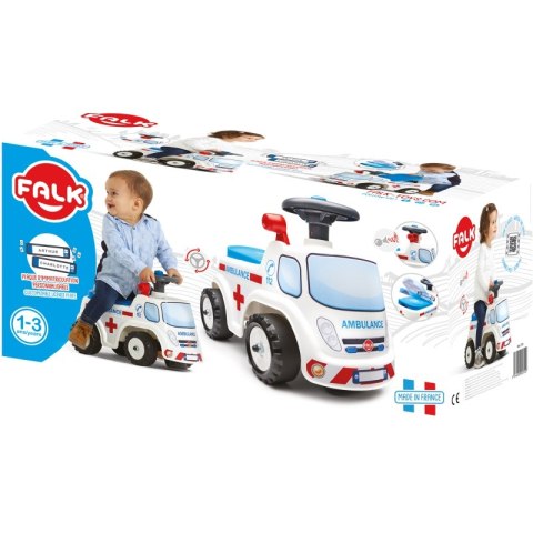 FALK FALK Jeździk Samochód Ambulans z Klaksonem od 1 roku FALK FALK Jeździk Samochód Ambulans z Klaksonem od 1 roku