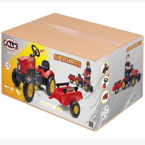 FALK FALK Traktorek Red Supercharger Czerwony Otwierana Maska Od 2 Lat FALK FALK Traktorek Red Supercharger Czerwony Otwierana Maska Od 2 Lat
