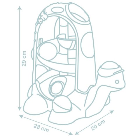 Smoby SMOBY LITTLE Żółw do Ciągnięcia ze Zjeżdżalnią dla Piłeczek 12m+