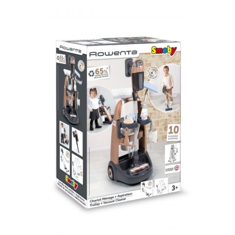 Smoby SMOBY Rowenta Wózek do Sprzątania z Odkurzaczem