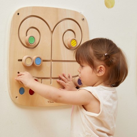 Viga Toys VIGA Drewniana Tablica Manipulacyjna Sensoryczna Labirynt Dotknij i Dopasuj Viga Toys VIGA Drewniana Tablica Manipulacyjna Sensoryczna Labirynt Dotknij i Dopasuj