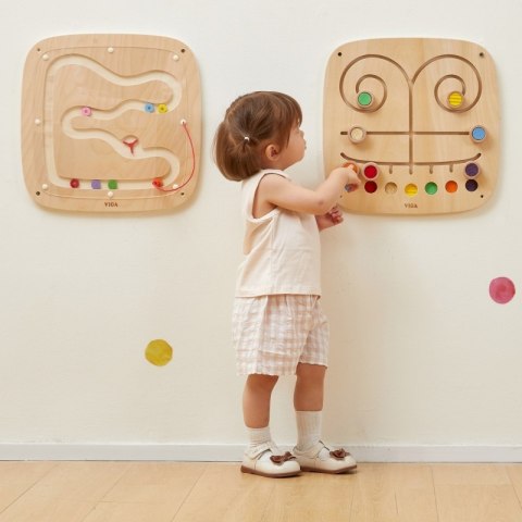 Viga Toys VIGA Drewniana Tablica Manipulacyjna Sensoryczna Labirynt Dotknij i Dopasuj Viga Toys VIGA Drewniana Tablica Manipulacyjna Sensoryczna Labirynt Dotknij i Dopasuj