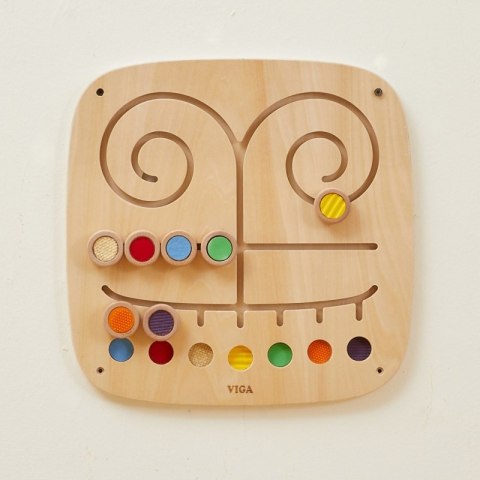 Viga Toys VIGA Drewniana Tablica Manipulacyjna Sensoryczna Labirynt Dotknij i Dopasuj Viga Toys VIGA Drewniana Tablica Manipulacyjna Sensoryczna Labirynt Dotknij i Dopasuj