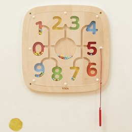 Viga Toys VIGA Drewniana Tablica Manipulacyjna Sensoryczna Nauka Liczenia Sorter