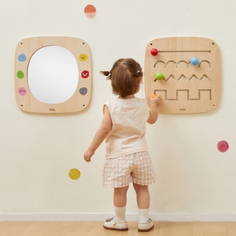 Viga Toys VIGA Drewniana Tablica z Lustrem i Emotkami Viga Toys VIGA Drewniana Tablica z Lustrem i Emotkami
