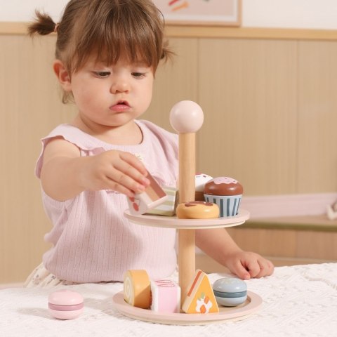 Viga Toys VIGA Drewniany Stojak na Ciasto z Akcesoriami Viga Toys VIGA Drewniany Stojak na Ciasto z Akcesoriami