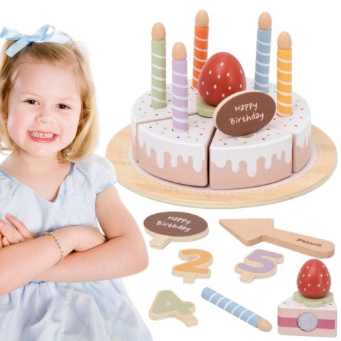 Viga Toys VIGA Drewniany Tort Urodzinowy do Krojenia Viga Toys VIGA Drewniany Tort Urodzinowy do Krojenia