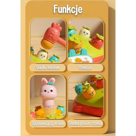 Woopie Baby WOOPIE BABY Interaktywna Gra Zręcznościowa Wbij Marchewke Edukacyjna Uderz Młotkiem w Kreta Woopie Baby WOOPIE BABY Interaktywna Gra Zręcznościowa Wbij Marchewke Edukacyjna Uderz Młotkiem w Kreta