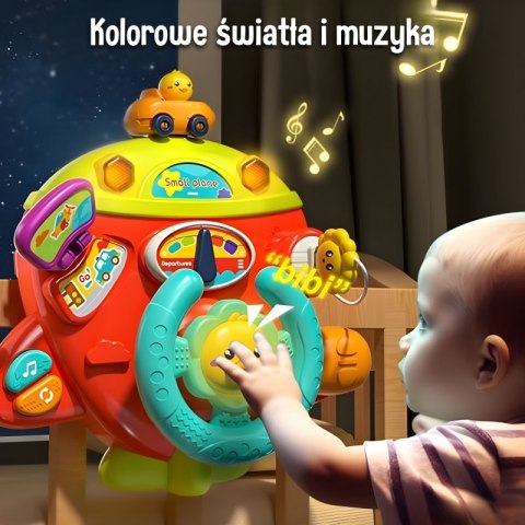 Woopie Baby WOOPIE BABY Interaktywna Kierownica Samolot Pojazd na Łózeczko Wózek Efekty 18m+ Woopie Baby WOOPIE BABY Interaktywna Kierownica Samolot Pojazd na Łózeczko Wózek Efekty 18m+