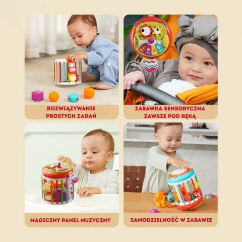 Woopie Baby WOOPIE BABY Walec Kostka Sensoryczna Interaktywny Bębenek Woopie Baby WOOPIE BABY Walec Kostka Sensoryczna Interaktywny Bębenek