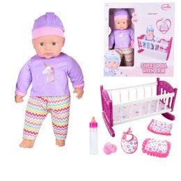 Woopie Royal WOOPIE ROYAL Zestaw XL Opiekunka Lalka Jednorożec z Kołyską i Zestawem do Karmienia