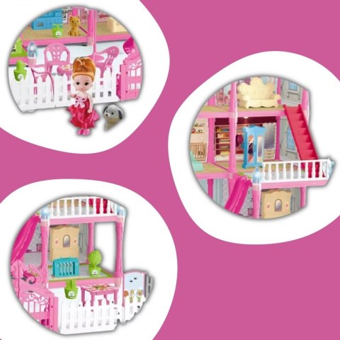 Woopie WOOPIE Domek dla Lalek Villa z Akcesoriami i Lalką Podświetlany 275el. Woopie WOOPIE Domek dla Lalek Villa z Akcesoriami i Lalką Podświetlany 275el.