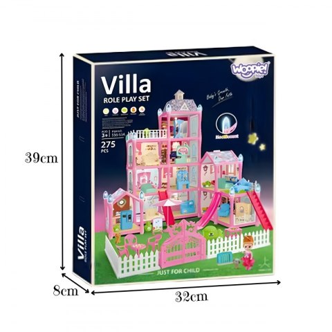 Woopie WOOPIE Domek dla Lalek Villa z Akcesoriami i Lalką Podświetlany 275el. Woopie WOOPIE Domek dla Lalek Villa z Akcesoriami i Lalką Podświetlany 275el.