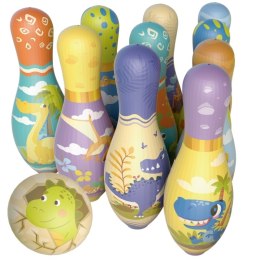 Woopie WOOPIE Gra Zręcznościowa Kręgle Miękkie Soft Dinozaury Zestaw 12el.