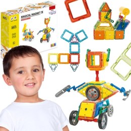 Woopie WOOPIE Klocki Magnetyczne 3D Pojazdy Zestaw 80el.