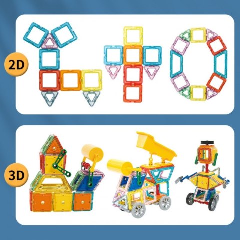 Woopie WOOPIE Klocki Magnetyczne 3D Pojazdy Zestaw 80el. Woopie WOOPIE Klocki Magnetyczne 3D Pojazdy Zestaw 80el.