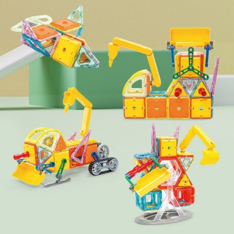 Woopie WOOPIE Klocki Magnetyczne 3D Pojazdy Zestaw 80el. Woopie WOOPIE Klocki Magnetyczne 3D Pojazdy Zestaw 80el.