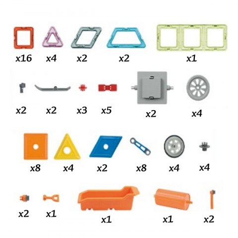 Woopie WOOPIE Klocki Magnetyczne 3D Pojazdy Zestaw 80el. Woopie WOOPIE Klocki Magnetyczne 3D Pojazdy Zestaw 80el.