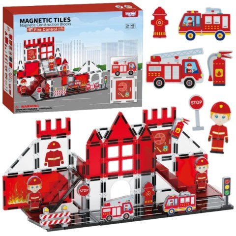 Woopie WOOPIE Klocki Magnetyczne 3D Zestaw Straż Pożarna 48el. Woopie WOOPIE Klocki Magnetyczne 3D Zestaw Straż Pożarna 48el.