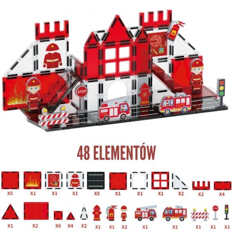 Woopie WOOPIE Klocki Magnetyczne 3D Zestaw Straż Pożarna 48el. Woopie WOOPIE Klocki Magnetyczne 3D Zestaw Straż Pożarna 48el.