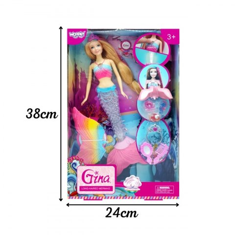 Woopie WOOPIE Lalka Syrenka Gina Magiczna Tęczowa z Akcesoriami Woopie WOOPIE Lalka Syrenka Gina Magiczna Tęczowa z Akcesoriami