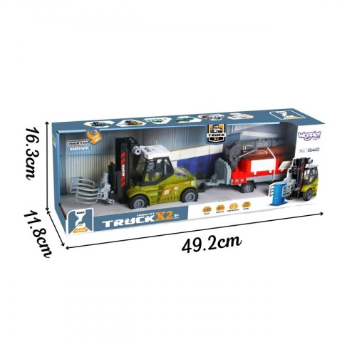 Woopie WOOPIE Wózek Widłowy Zaciskowy z Przyczepą Dźwięki Światła