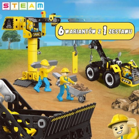 Woopie WOOPIE Zestaw Konstrukcyjny Pojazdy Budowlane STEAM 6w1 223 el. Woopie WOOPIE Zestaw Konstrukcyjny Pojazdy Budowlane STEAM 6w1 223 el.
