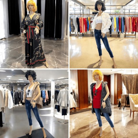 Bituxx Manekin Damski Pełnopostaciowy 175CM Wystawowy Sklepowy Stalowa Podstawa