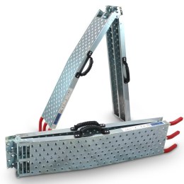 Bituxx Rampy stalowe składane do 800kg 196cm komplet 2 sztuki mocne najazdy