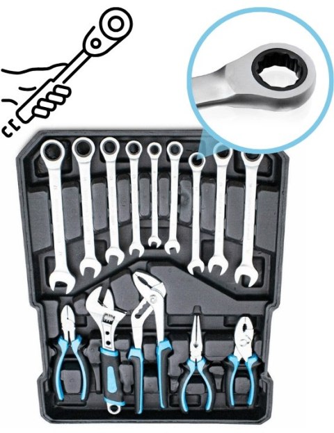 Bituxx Zestaw Narzędzi BITUXX 1200 Elementów Walizka na Kółkach Warsztatowa